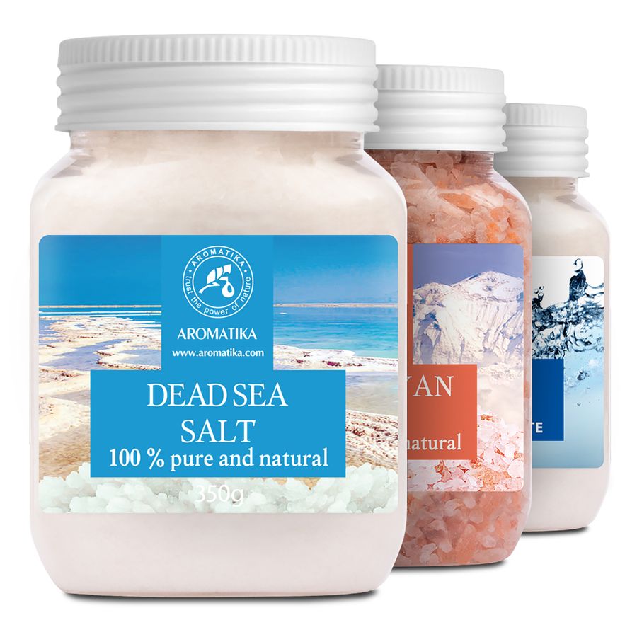 Набор солей для ванн «Мертвого моря», «Гималайская», «Эпсом» 3 шт x 400 г Ароматика